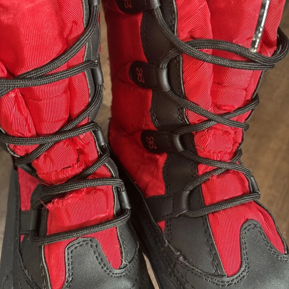 Women’s Kamik Fortress Waterproof Snow Boots Red/Black Mid-Calf Size 10